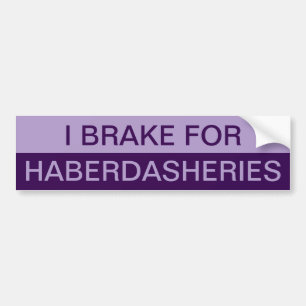 Autocollant De Voiture Je freine pour Haberdasheries Purple
