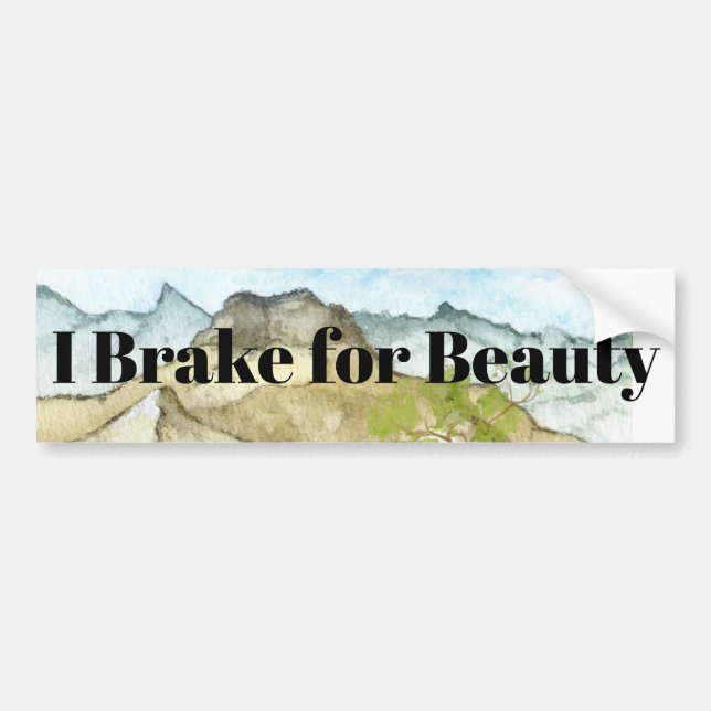 Autocollant De Voiture Je freine pour la beauté (Devant)