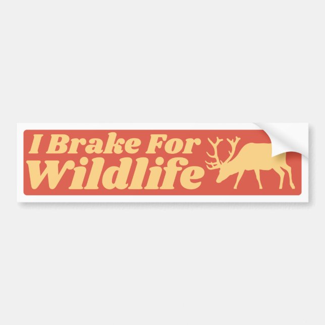 Autocollant De Voiture Je freine pour la faune (Devant)