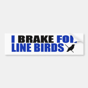 Autocollant De Voiture Je freine pour la ligne oiseaux