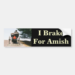 Autocollant De Voiture Je freine pour l'autocollant d'Amish-Pare-chocs