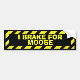 Autocollant De Voiture Je freine pour l'autocollant de prudence jaune ori
