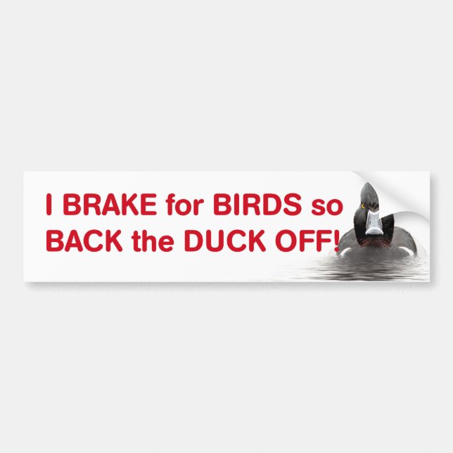 Autocollant De Voiture Je freine pour le dos d'oiseaux ainsi le canard (Devant)