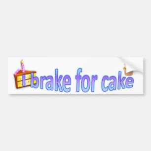 Autocollant De Voiture Je freine pour le gâteau