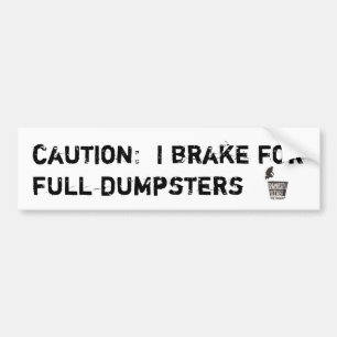 Autocollant De Voiture Je freine pour le plein bumpersticker de décharge