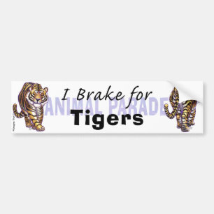 Autocollant De Voiture Je freine pour le tigre