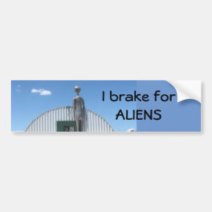 Autocollant De Voiture Je freine pour les aliens