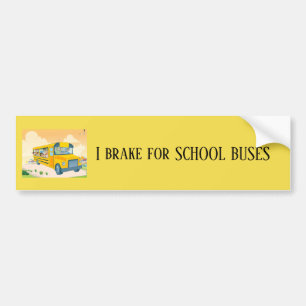 Autocollant De Voiture Je freine pour les autobus scolaires