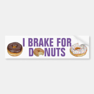 Autocollant De Voiture Je freine pour les beignets