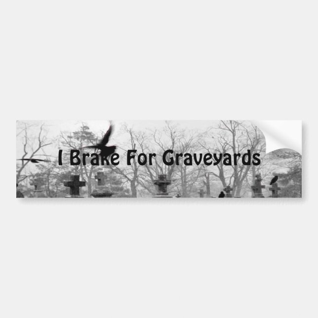 Autocollant De Voiture Je Freine Pour Les Cimetière (Devant)