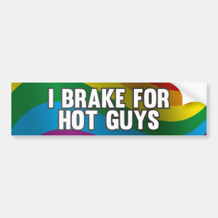 Autocollant De Voiture Je Freine Pour Les Gars Chauds