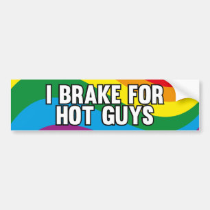 Autocollant De Voiture Je Freine Pour Les Gars Chauds