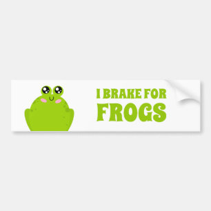 Autocollant De Voiture Je freine pour les grenouilles