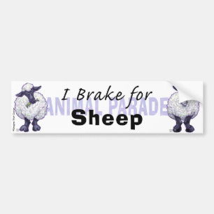 Autocollant De Voiture Je freine pour les moutons