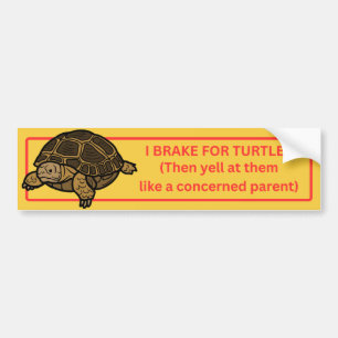Autocollant De Voiture Je freine pour les tortues