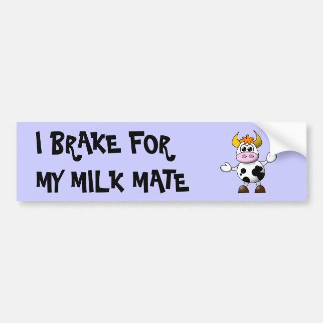 Autocollant De Voiture Je freine pour mon Milkmate (Devant)