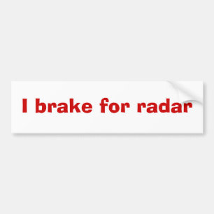 Autocollant De Voiture Je freine pour radar