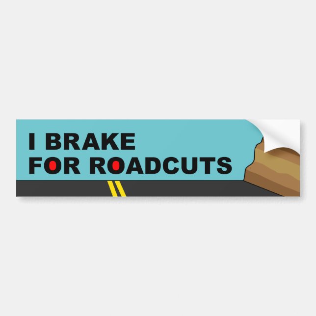 Autocollant De Voiture Je freine pour Roadcuts (Devant)