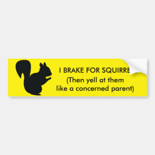 Autocollant De Voiture Je freine pour Sticker pare-chocs d'écureuils