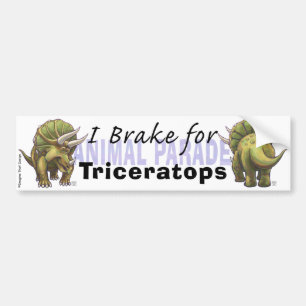 Autocollant De Voiture Je freine pour Tricératops