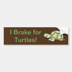 Autocollant De Voiture Je freine pour Turtles Bumper Sticker
