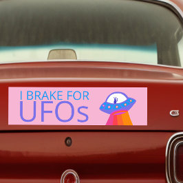 Autocollant De Voiture JE FREINE POUR UN VRAI Alien UFOS
