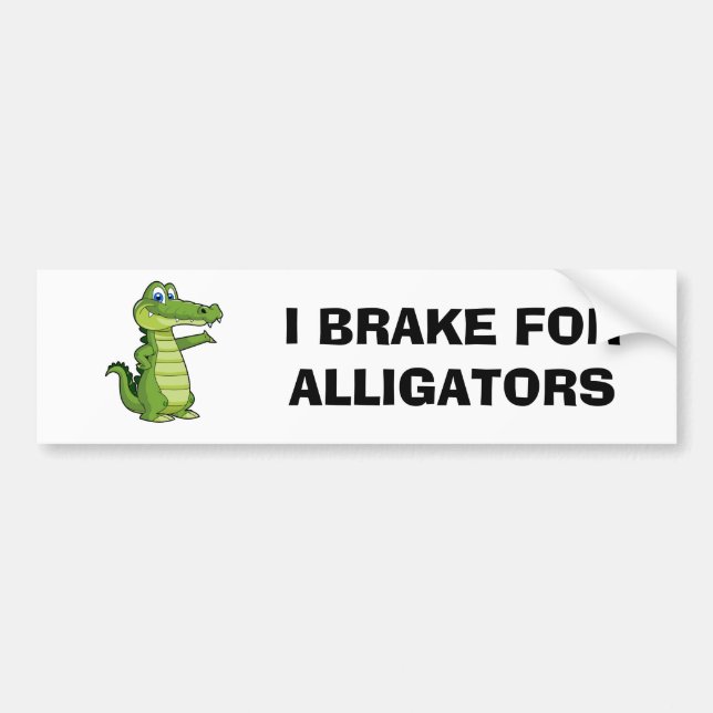 Autocollant De Voiture Je Freins Pour Alligators (Devant)