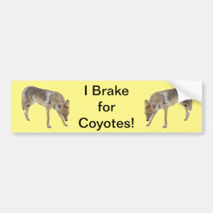 Autocollant De Voiture Je Freins Pour Les Coyotes