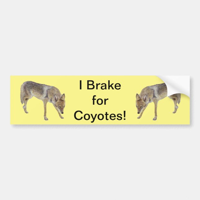 Autocollant De Voiture Je Freins Pour Les Coyotes (Devant)