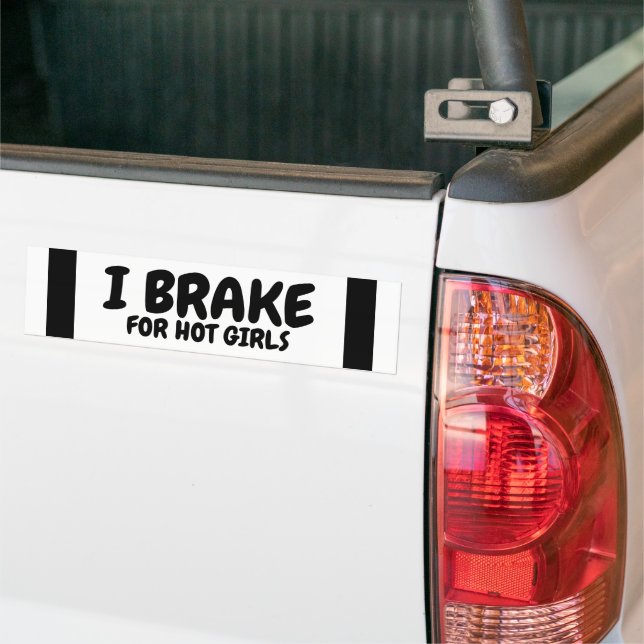 Autocollant De Voiture Je Freins Pour Les Filles Chaudes (Sur camion)