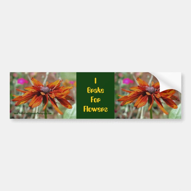 Autocollant De Voiture Je Freins Pour Les Fleurs Sticker Bumper Faisy (Devant)