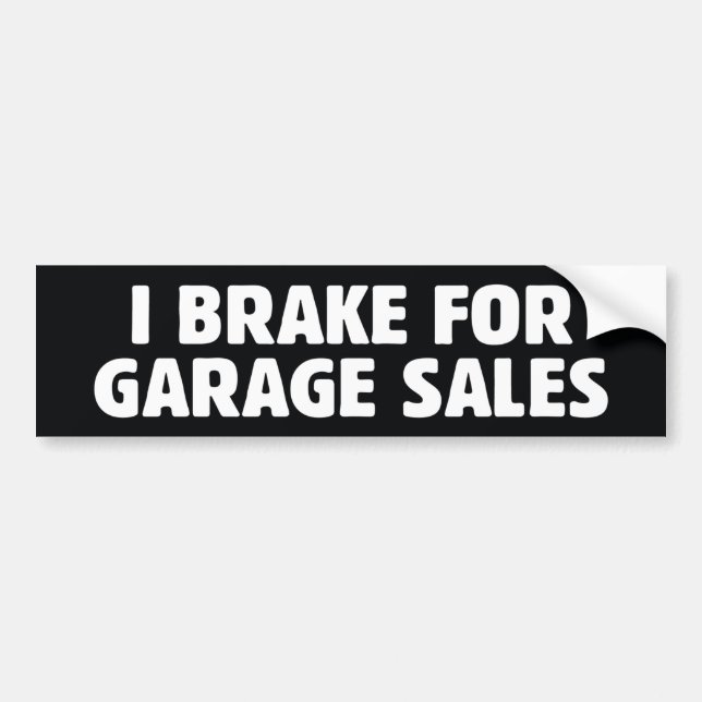 Autocollant De Voiture Je Freins Pour Les Ventes De Garage (Devant)