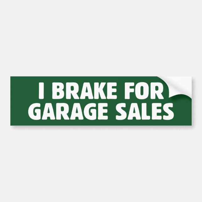 Autocollant De Voiture Je Freins Pour Les Ventes De Garage (Devant)