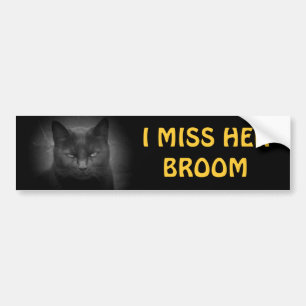 Autocollant De Voiture Je lui manque son balai - Black Cat