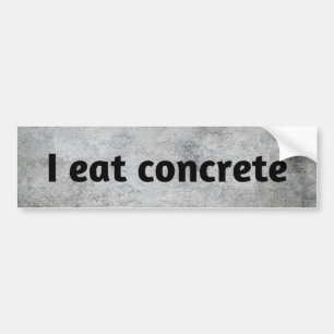 Autocollant De Voiture Je mange du béton drôle de construction