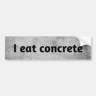 Autocollant De Voiture Je mange du béton drôle de construction