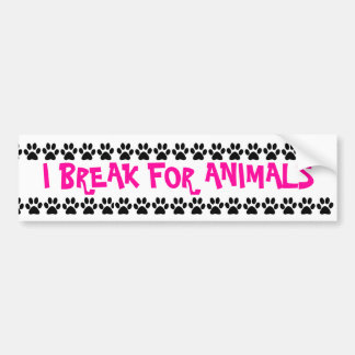 Autocollant De Voiture Je me casse pour des animaux