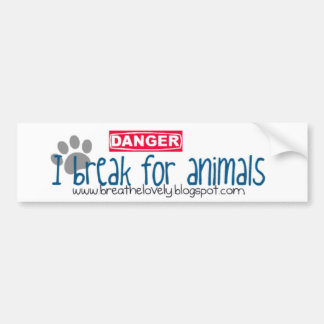 Autocollant De Voiture Je me casse pour des animaux