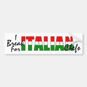 Autocollant De Voiture Je me casse pour les chefs italiens !