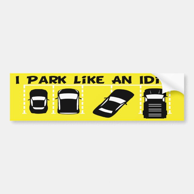 Autocollant De Voiture Je Me Promène Comme Un Idiot (Devant)