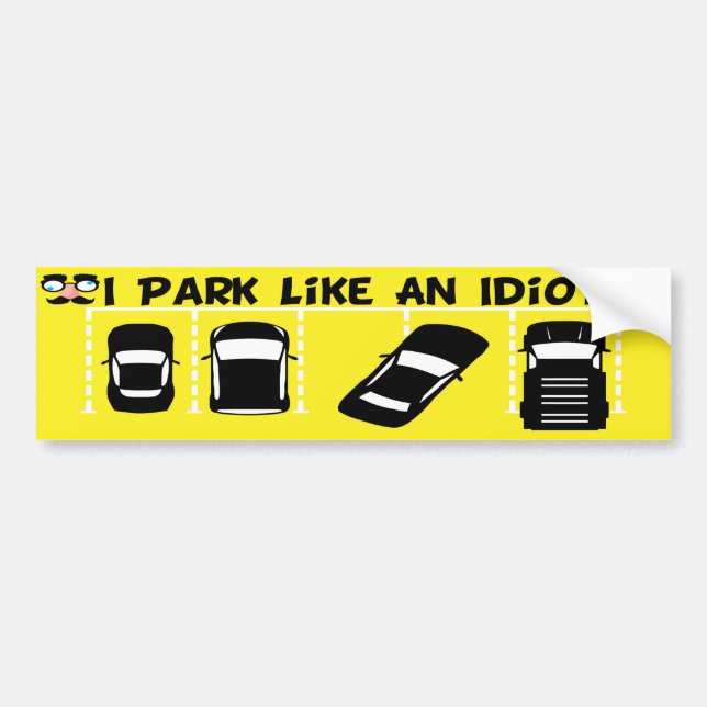 Autocollant De Voiture Je Me Promène Comme Un Idiot (Devant)