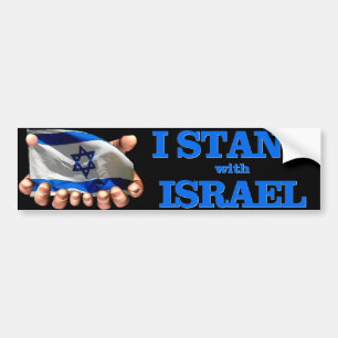 Autocollant De Voiture Je me tiendrai avec l'Israël