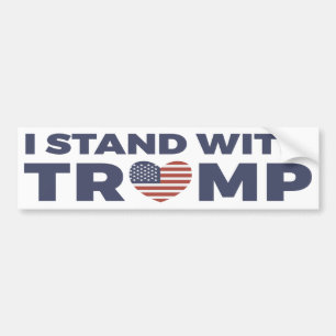 Autocollant De Voiture Je me tiens avec Donald Trump