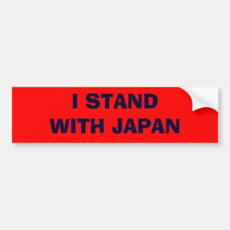 AUTOCOLLANT DE VOITURE JE ME TIENS AVEC LE JAPON