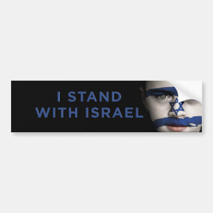 Autocollant De Voiture "Je me tiens avec l'Israël "