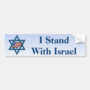 Autocollant De Voiture Je me tiens avec l'Israël