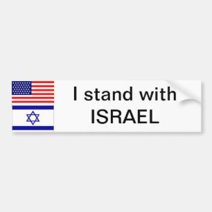 Autocollant De Voiture Je me tiens avec l'Israël