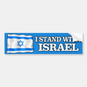 Autocollant De Voiture Je me tiens avec l'Israël
