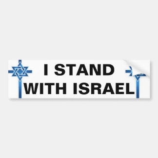 AUTOCOLLANT DE VOITURE JE ME TIENS AVEC L'ISRAËL