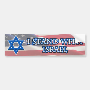 Autocollant De Voiture Je me tiens avec l'Israël